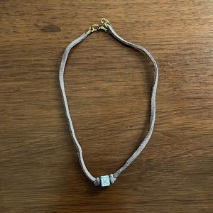 Small Children’s K Necklace with Suede Chain
